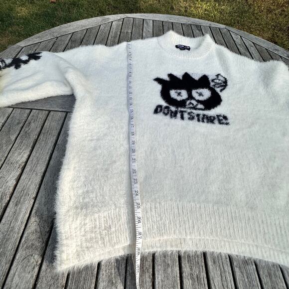Sanrio Badtz Maru Forever 21 Hello Kitty Sweater Womens 3X Ivory NWOT Oversized - Picture 11 of 16